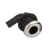 Seachoice 90-Degree Thru-Hull Connector, Fits 3/4 In. ID Hose, 1-3/8 In. Max Hull, White view 2