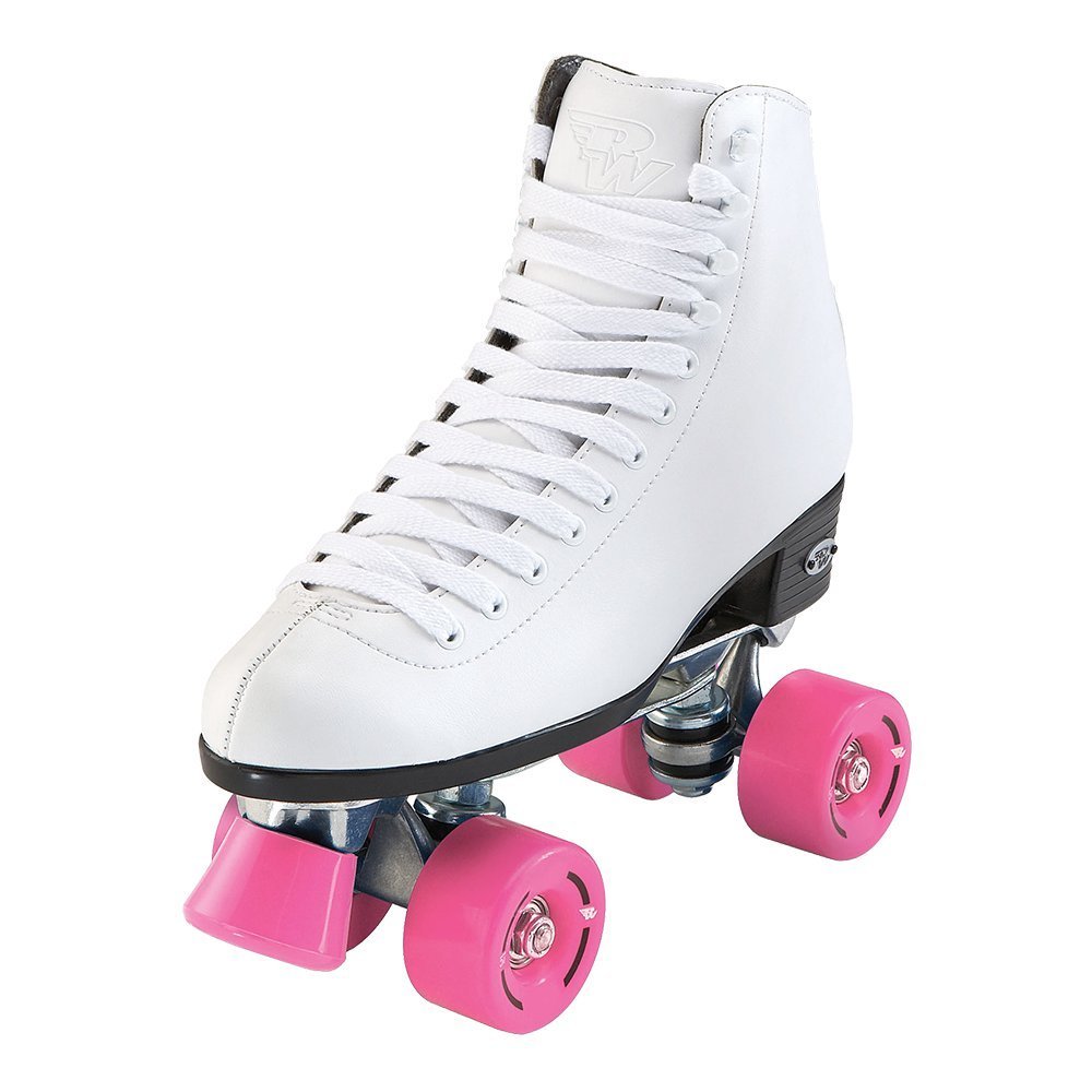 Riedell RW Wave Roller Skates for Men and Women - Durable Recreational Quad Skate with Padded, Precision Fit and High-Rebound Wheels, Roller Skates - White, Size 10