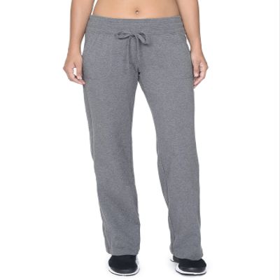 Danskin Essentials Drawcord Pant (US, Small, Charcoal Grey Heather)