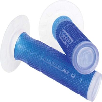 SCOTT SX II MX Offroad Grips + Donuts Blue/Clear (219624-1092)