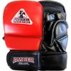 MMA Safety Training Gloves, Premium Leather, Shock Absorbing Foam, Adjustable Hook & Loop Closure, Durable & Comfortable for Sparring, Bag Work & MMA Workouts, Red, Medium view 1