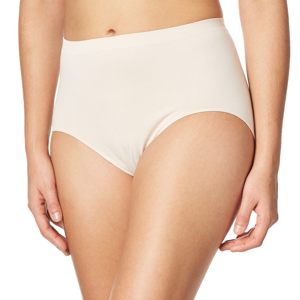 Bali Women's Comfort Revolution Seamless Brief Panty, Rosewood, 10/11