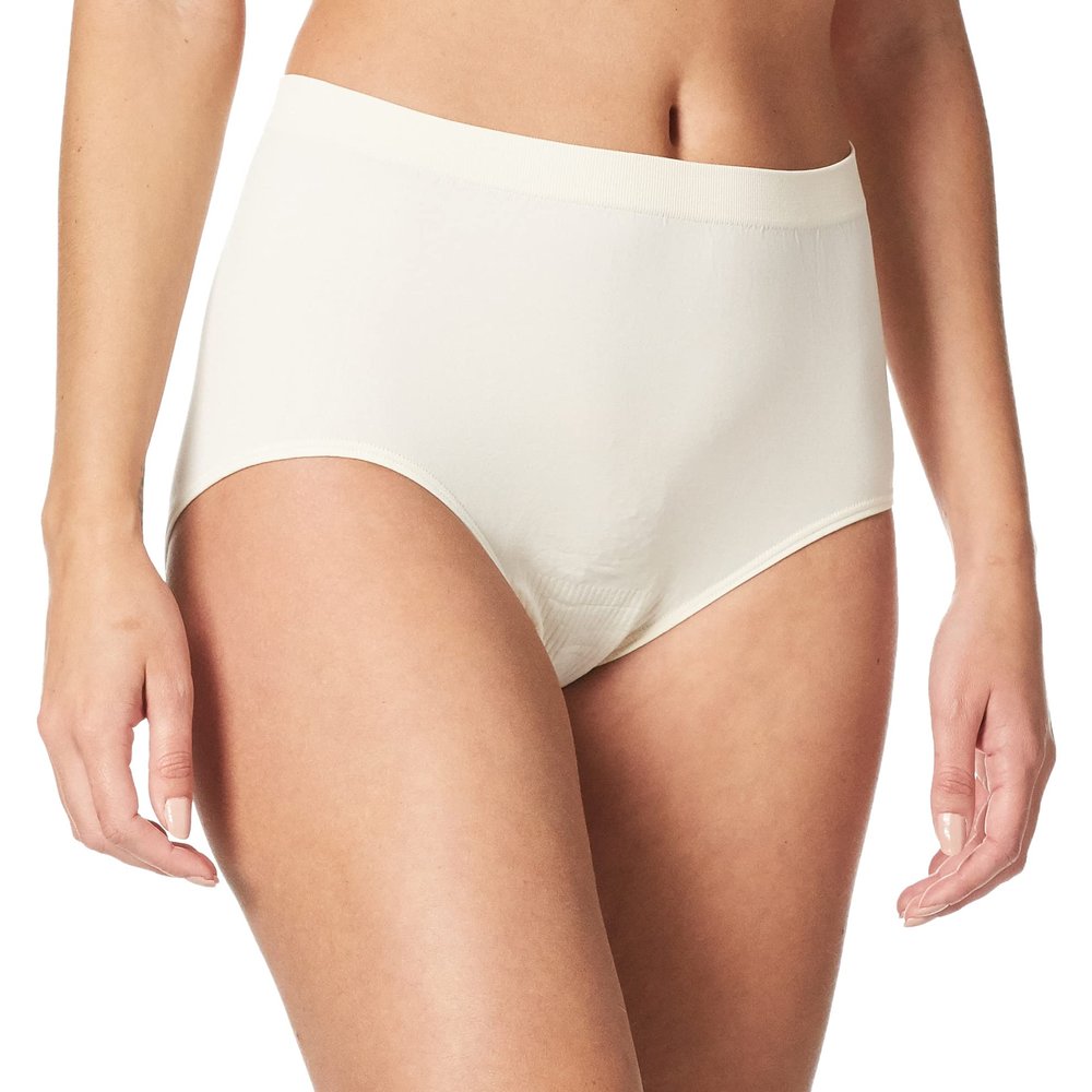 Bali Women's Comfort Revolution Seamless Brief Panty,Light Beige,6/7