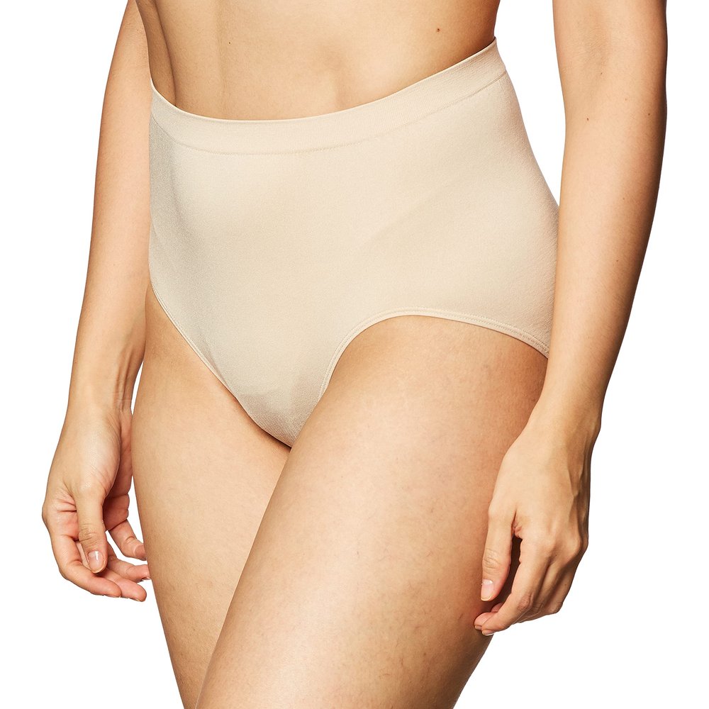Bali Women's Comfort Revolution Seamless Brief Panty, Nude, 10/11