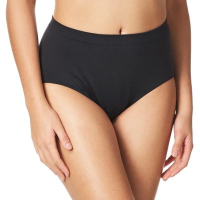 Bali womens Comfort Revolution Seamless briefs underwear, 1 Pack - Black for Daywear, 9 US