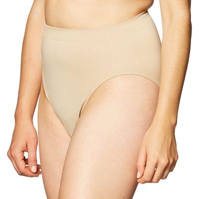 Bali Womens Comfort Revolution Seamless Hicut Briefs-underwear, 1 Pack - Nude, 9 US