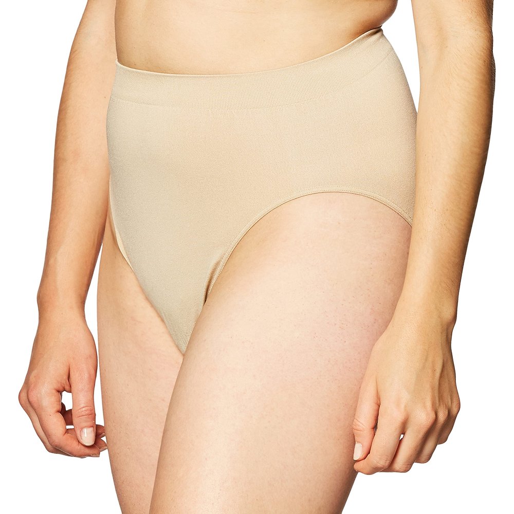 Bali Womens Comfort Revolution Seamless Hicut Briefs-underwear, 1 Pack - Nude, 9 US