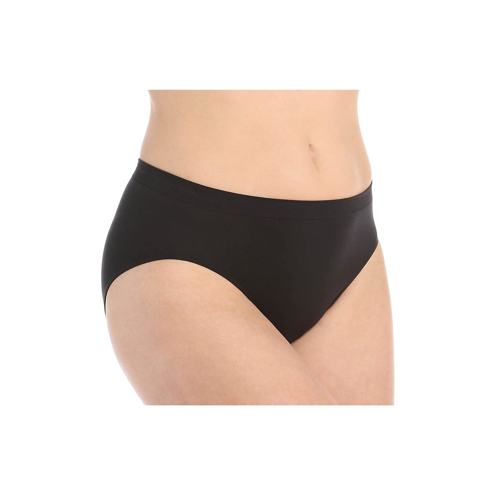 Bali Womens Comfort Revolution Seamless Hicut Briefs-underwear, 1 Pack - Black For Daywear, 11 US