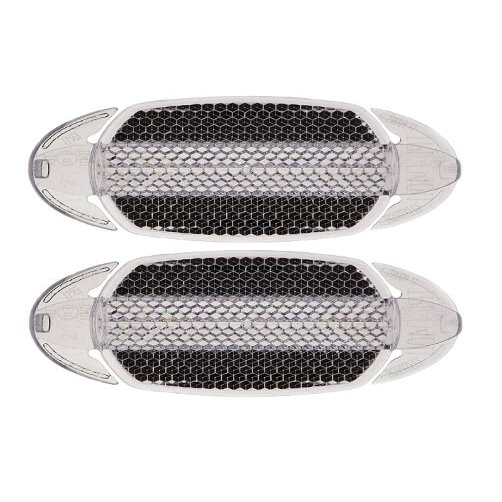 Accessoriez Wheel Reflectors Pair - Black/Clear