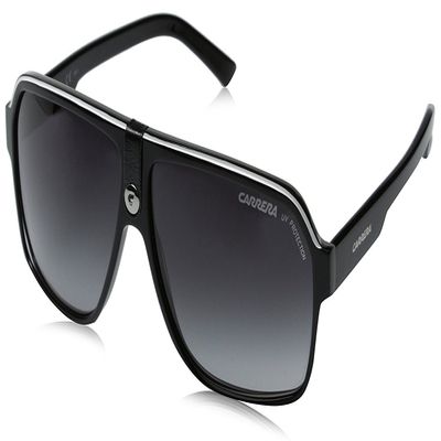 Carrera CA33/S Pilot Sunglasses, Black Cry Grey Frame/Dkgray Gradient Lens, 62 mm