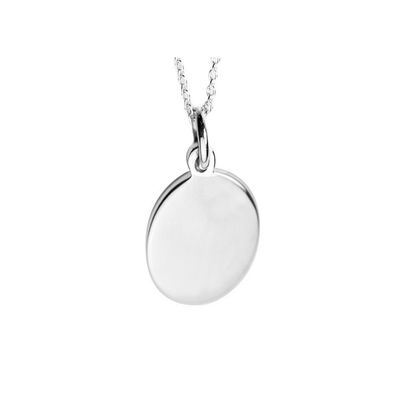 apop nyc 925 Sterling Silver Round Disc Charm Necklace 16" Engravable [Jewelry].