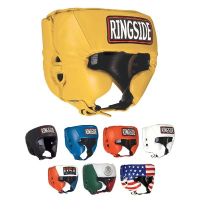 Ringside Competition-Like Boxing Headgear with Cheeks Gold, Medium