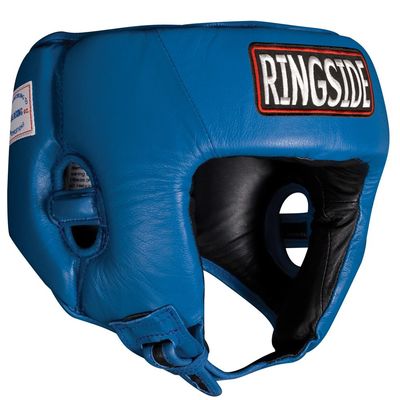 Ringside Competition-Like Boxing Headgear without Cheeks, Medium, Blue