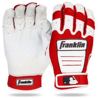 Franklin CFX Pro Series Batting Gloves, Pearl/Red, Youth Medium