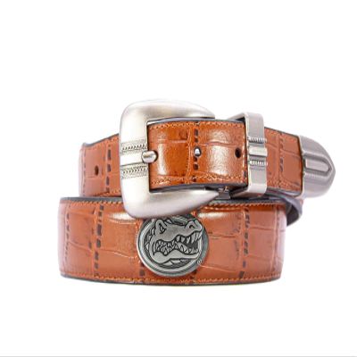ZEP-PRO Florida Gators Men's Dressy Leather Belt, Croc-Tan, 44