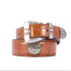 ZEP-PRO Georgia Bulldogs Men's Dressy Leather Belt, Croc-Black, 32 view 3