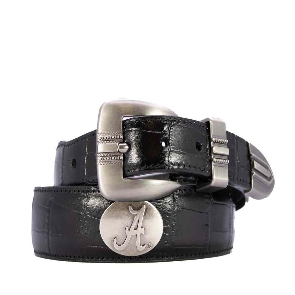 ZEP-PRO Alabama Crimson Tide Men's Dressy Leather Belt, Smooth-Brown, 36