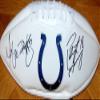 Peyton Manning, Marvin Harrison & Reggie Wayne Autographed Football - Logo Football - Autographed Footballs view 1