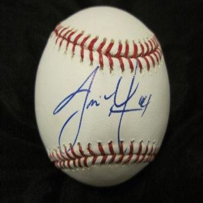 Javy Guerra Autographed Baseball - Official Major League W coa - Autographed Baseballs