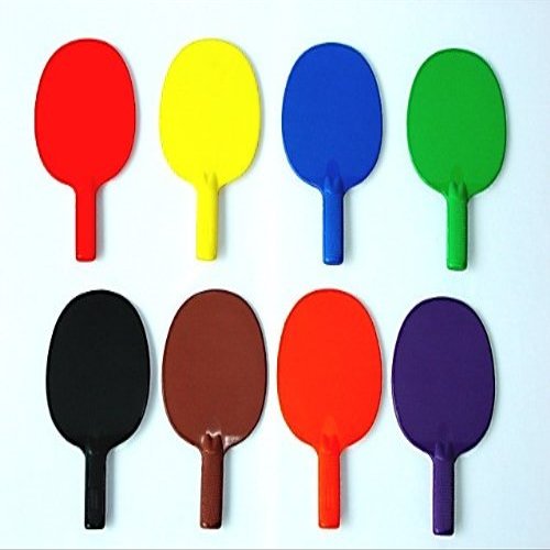 Plastic Ping Pong Paddle - set of 6 colors, 10" L