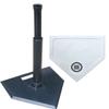 Jugs Hit Like a Pro Hitting Tee and Throw Down Home Plate. Patented Grip-N-Go Handle, New Ribbed Upper tee Tube Prevents Your tee Tube from Slipping During Practice, 100% Rubber Construction, (A0401)
