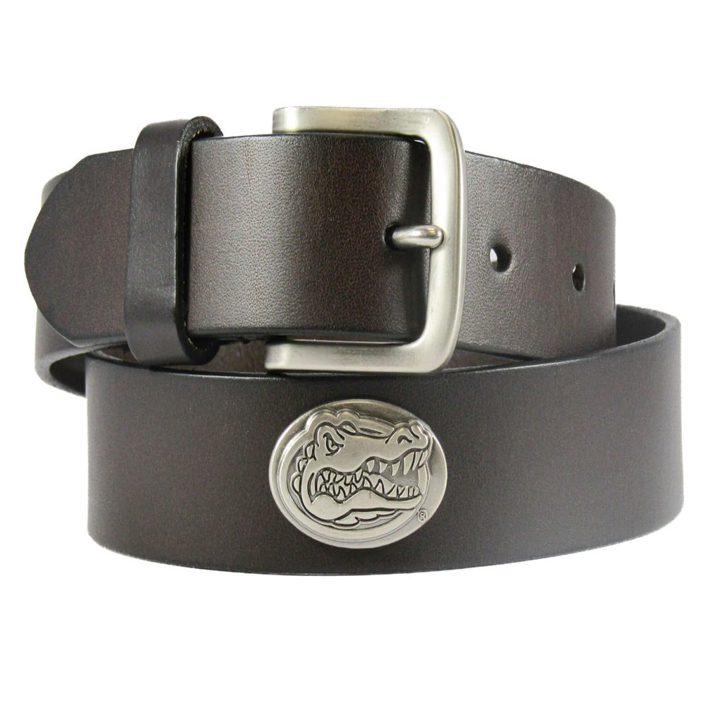 ZEP-PRO NCAA Florida Gators Brown Leather Concho Belt, 44
