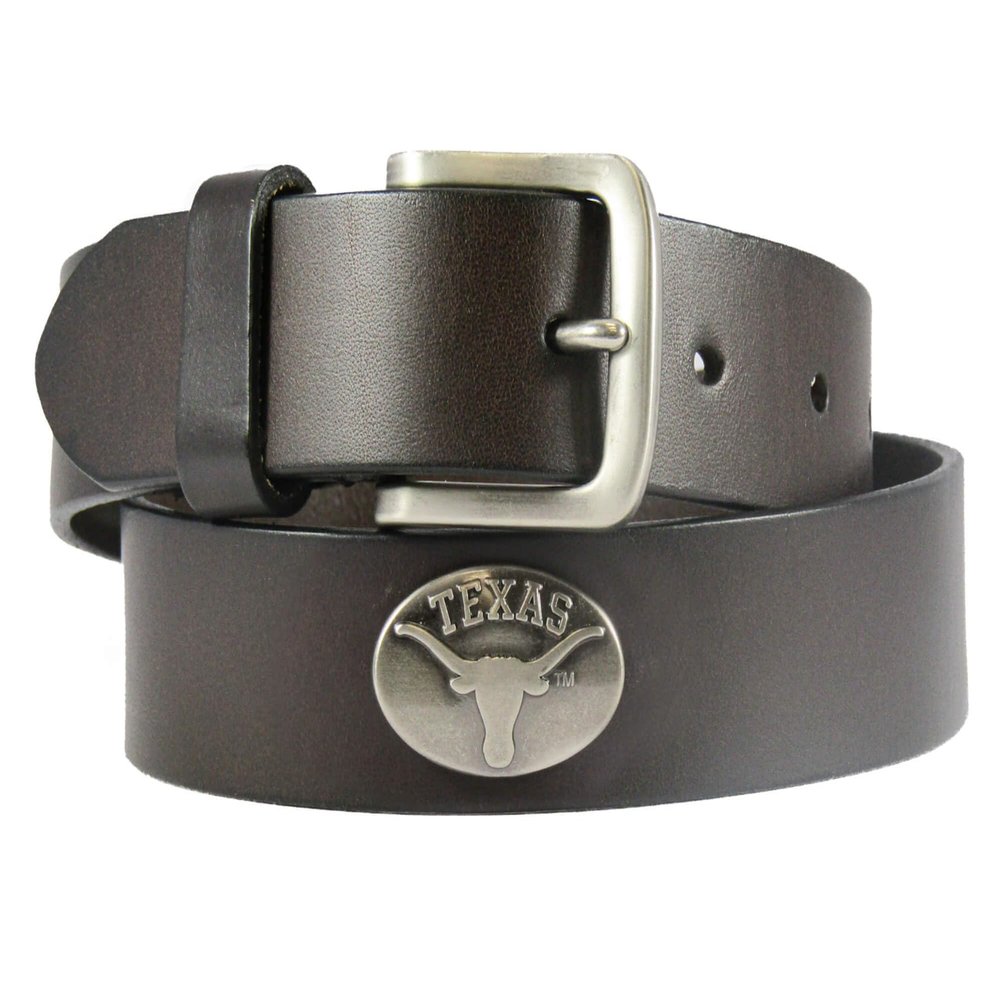 ZEP-PRO NCAA Texas Longhorns Brown Leather Concho Belt, 42