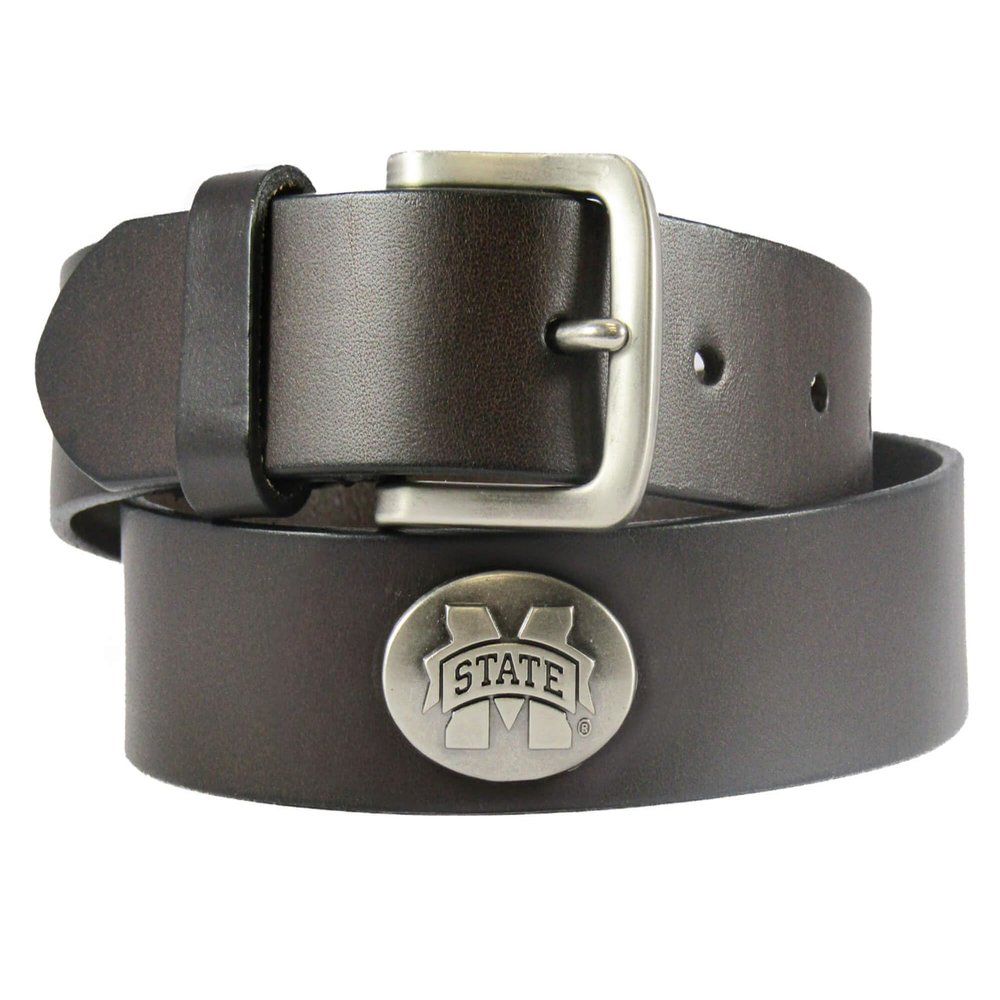 ZEP-PRO NCAA MSSU Tigers Brown Leather Concho Belt, 32