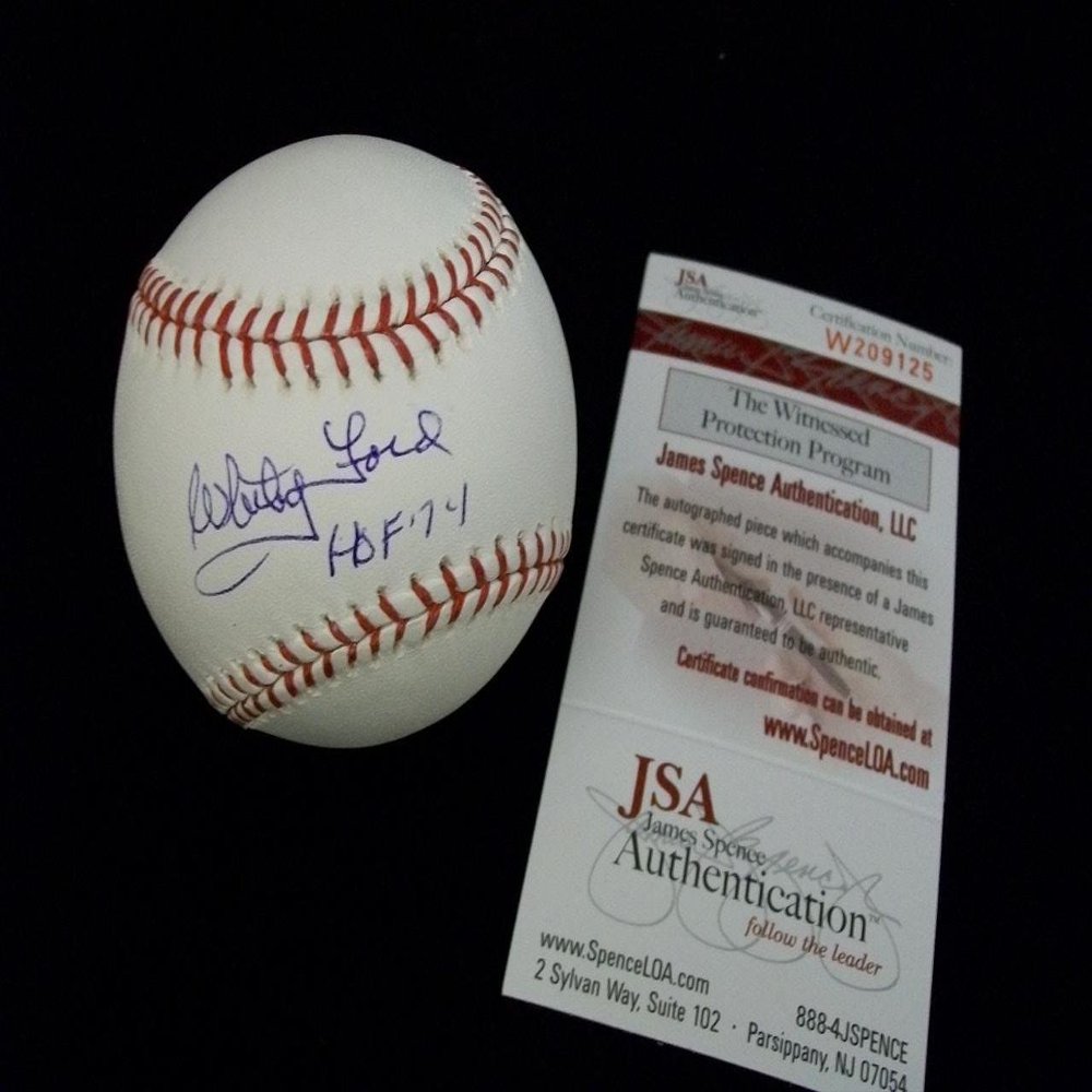 Whitey Ford Signed Baseball - HOF Official JSA Coa - Autographed Baseballs