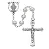 7MM White Pearl Rosary Crucifix Necklace Catholic Christian Religious Cross view 1