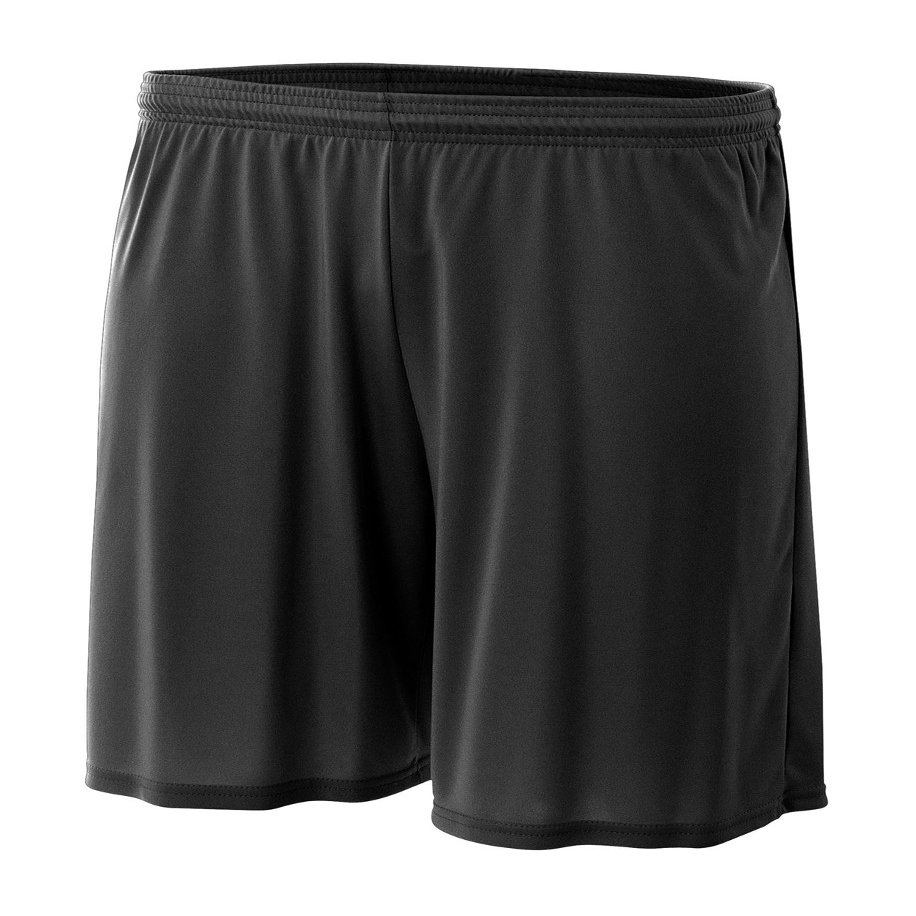 A4 6" Youth Cooling Performance Shorts, Black, Large