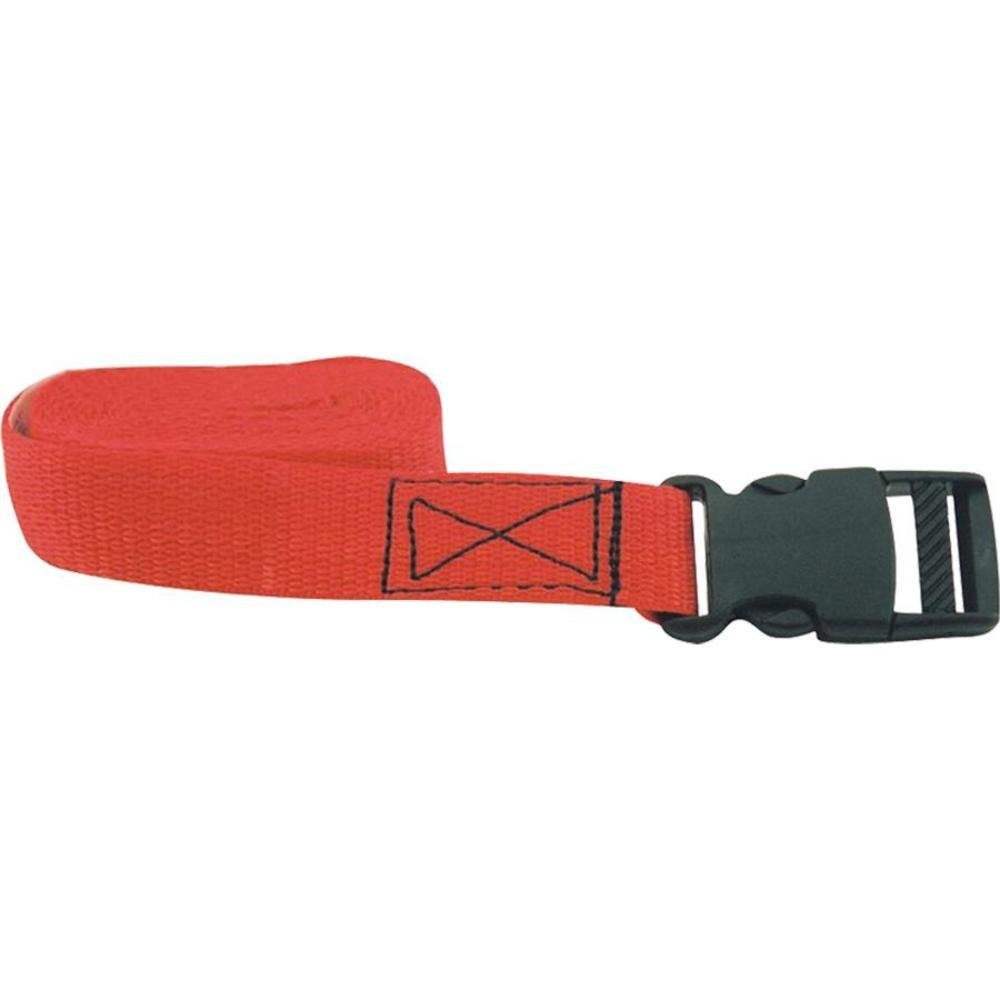 1" x 6' Luggage Strap with Side Release Buckle Red