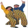 Game Bibs Navy Blue & Yellow Adult Game Day Bib Overalls 3XL view 1