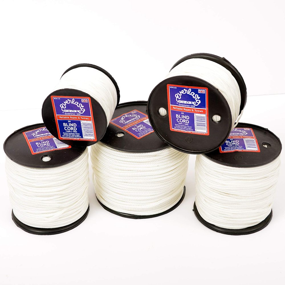 EVERLASTO White Nylon Blind Cord - 4mm x 100M