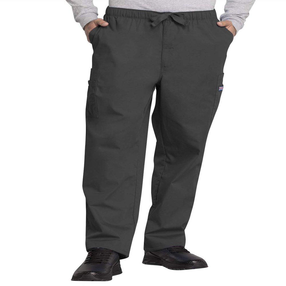 Cherokee Men's Big Originals Cargo Scrubs Pant, Pewter, Small Tall