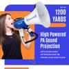 ThunderPower THUN450 Extra-Loud Megaphone Speaker  35W Voice Amplifier for 1,400-Yard Range  Bullhorn Megaphone with Voice, Siren & Whistle Mode  Bull Horn Loud Speaker with Mic & Shoulder Strap view 2