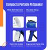 ThunderPower THUN450 Extra-Loud Megaphone Speaker  35W Voice Amplifier for 1,400-Yard Range  Bullhorn Megaphone with Voice, Siren & Whistle Mode  Bull Horn Loud Speaker with Mic & Shoulder Strap view 3