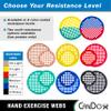 Cando-10-0876 Web Hand Therapy Device, Latex-Free, 14" Diameter, Set (Tan, Yellow, Red, Green, Blue, Black) view 3