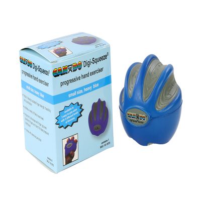 CanDo Digi-Squeeze Hand Exerciser, Blue: Heavy Resistance, Small