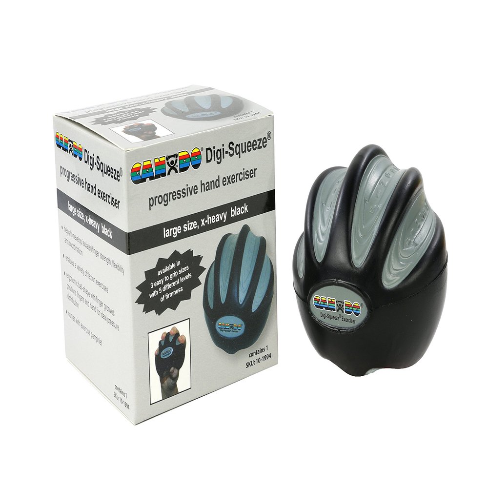 Eif-34608 CanDo Digi-Squeeze Hand Exerciser, Black: X-Heavy Resistance, Large, Black: X-Firm
