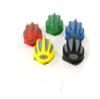 CanDo Digi-Squeeze Hand Exerciser, Medium, Set of 5 Pieces (Yellow, Red, Green, Blue, Black), with Rack view 1