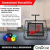 CanDo Rectangular Adjustable Ball Rebounder with Horizontal Rack, 5 Balls - for Physical Therapy, Upper Body Exercise, Coordination, and Sports Training view 4