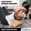 CanDo Beige PE Foam Rollers for Muscle Restoration, Massage Therapy, Sport Recovery and Physical Therapy 6" x 36" Round view 3