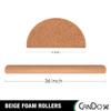 CanDo Beige PE Foam Rollers for Muscle Restoration, Massage Therapy, Sport Recovery and Physical Therapy 6" x 36" Half-Round view 2