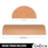 CanDo Beige PE Foam Rollers for Muscle Restoration, Massage Therapy, Sport Recovery and Physical Therapy 6" x 12" Half-Round view 2