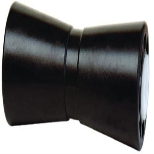Boat Trailer Keel Roller  5" Center-Guided Rubber Roller with 5/8" Shaft | Heavy-Duty Replacement Roller for Centering & Protecting Your Boat Keel (Black)