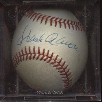 Hank Aaron Autographed Baseball - Single ONL Feeney Hologram - Autographed Baseballs