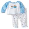 Absorba Baby-Boys Newborn Boating Two Piece Footed Pant Set, Printed, 3/6 view 1