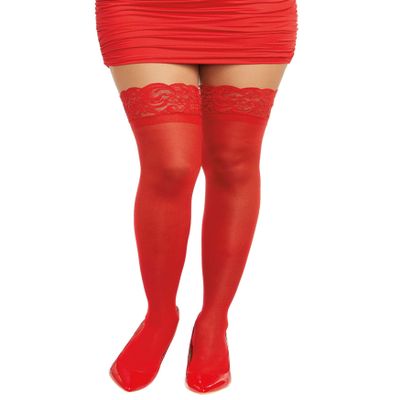 Dreamgirl Womens Sheer Thigh High Pantyhose, Hosiery, Nylons, Stockings with Comfort Lace Top Anti-Slip Silicone Elastic Band