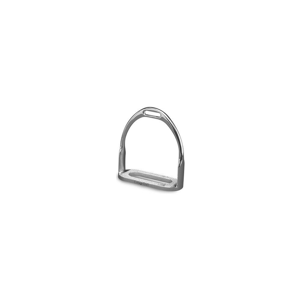 Cottage Craft Two-Bar Open Bottom Stirrup Irons 4 3/4 inch Grey